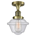 Innovations Lighting One Light Vintage Dimmable Led Flush Mount 517-1CH-AB-G534-LED